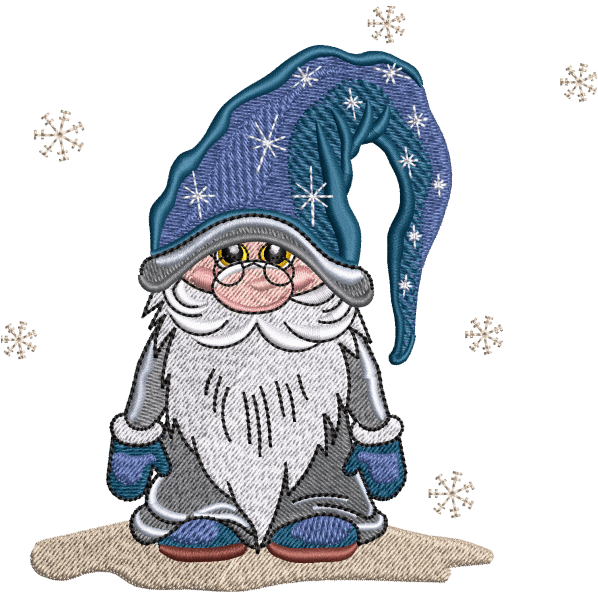 Old Age Gnome Embroidery Design