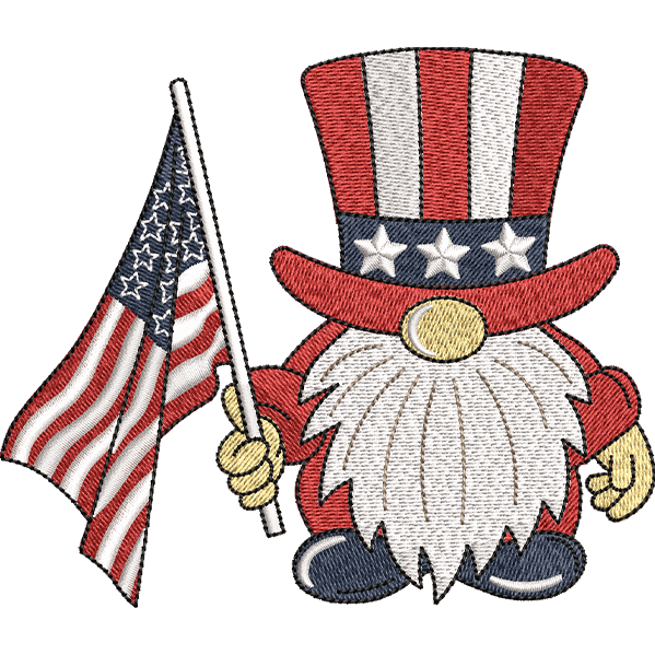 Gnome With Flag Design