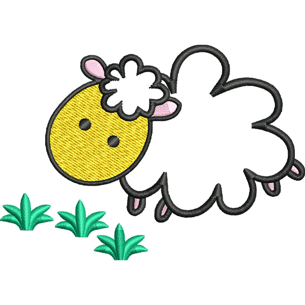 Goat On Grass Design