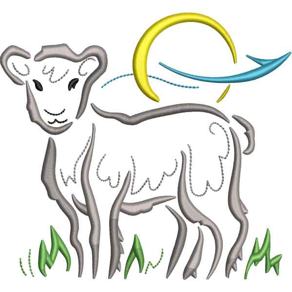 Beautiful Goat Embroidery Design