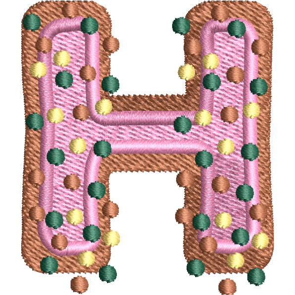 Pink Alphabet H