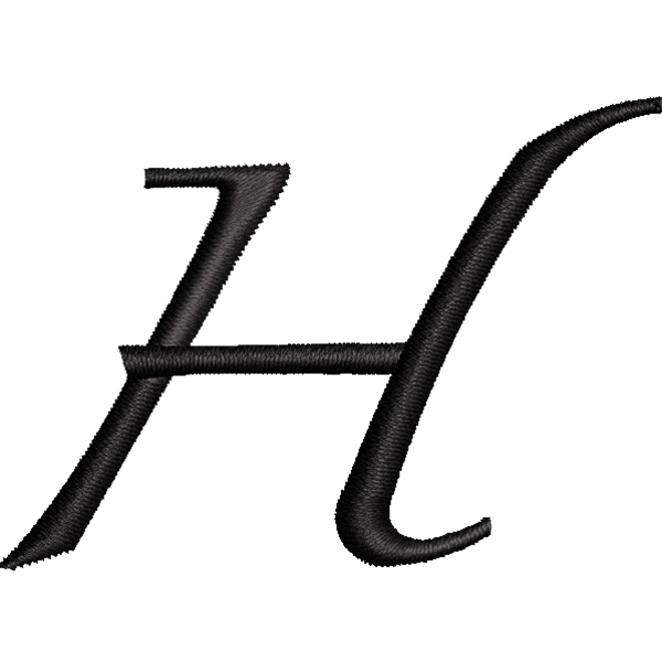 H Embroidery Design