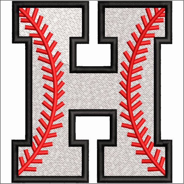 H Symbol Embroidery Design