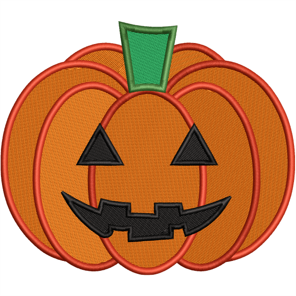 halloween orange embroidery design