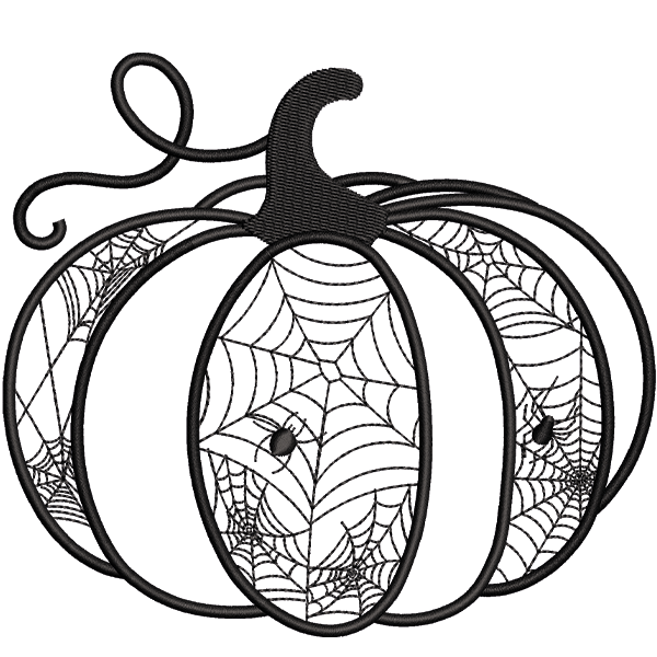 halloween bw embroidery design
