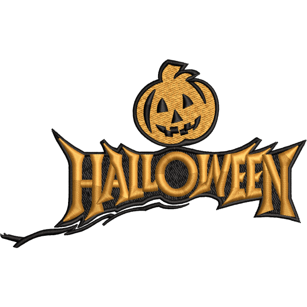 Halloween Pumpkin Embroidery Design