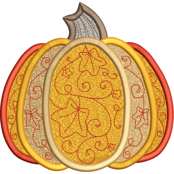 Pumpkin Embroidery Design