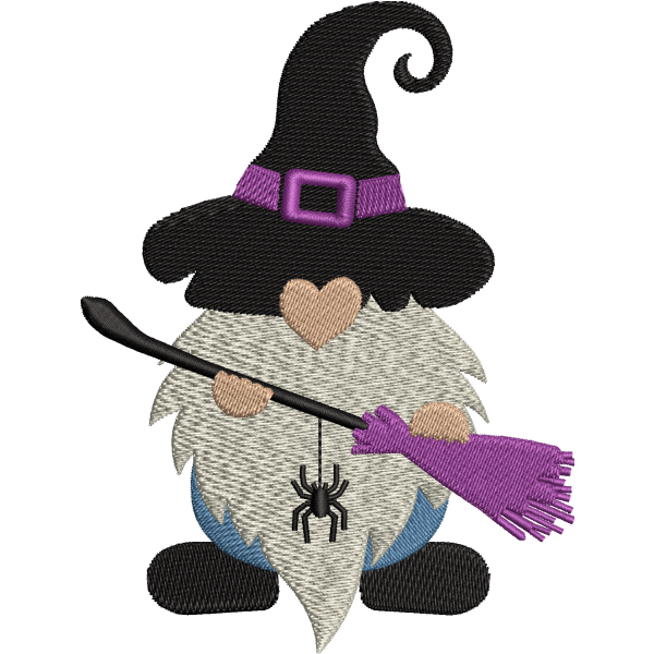 Halloween Witch Gnome Design