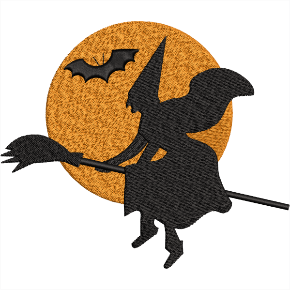 stick halloween embroidery design