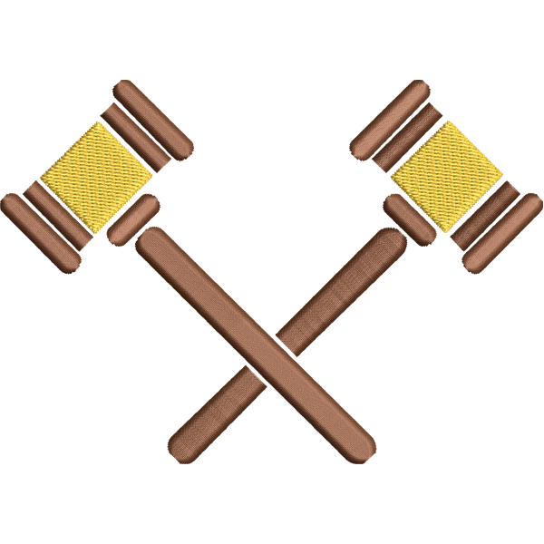 Crossed Gavels Design