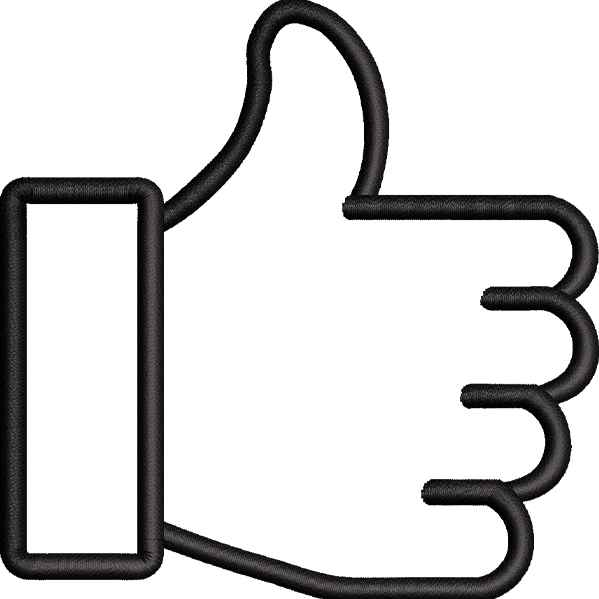 Thumbsup Sign Embroidery Design