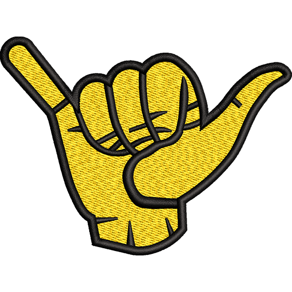 Yellow Hand Sign Design