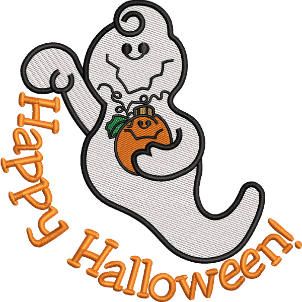 Happy Halloween Embroidery Design