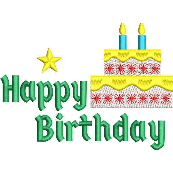 Birthday Embroidery Design