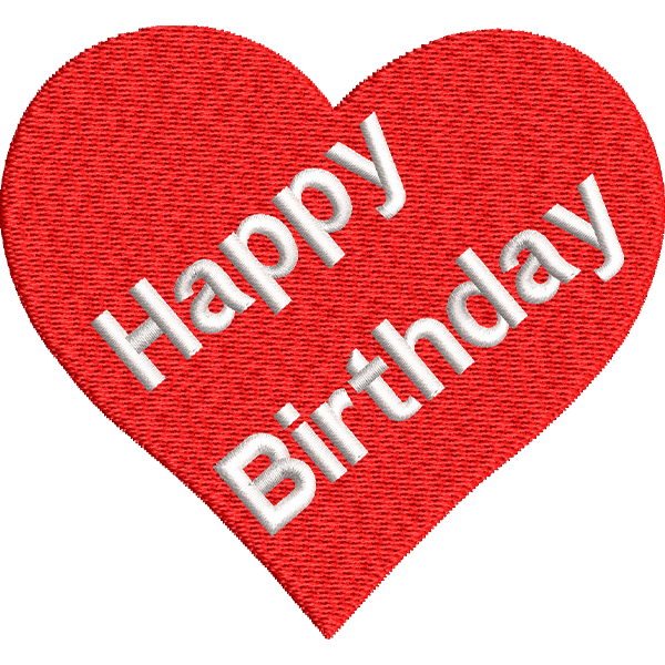 Happy Birthday Heart Design