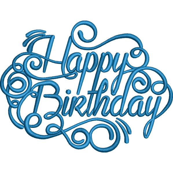 Fancy Birthday Text Design
