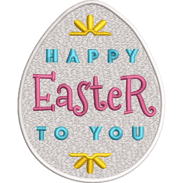 Easter Egg With Text Design