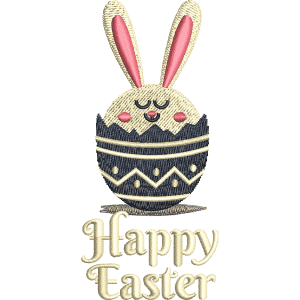 Easter Bunny Egg Embroidery Design