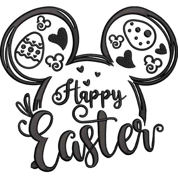 Easter Outlined Design