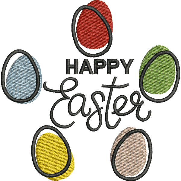 Colorful Easter Eggs Design