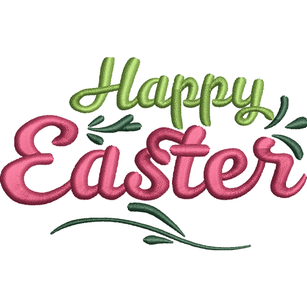 Happy Easter Leafy Design