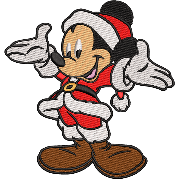 Santa Mickey Mouse Design