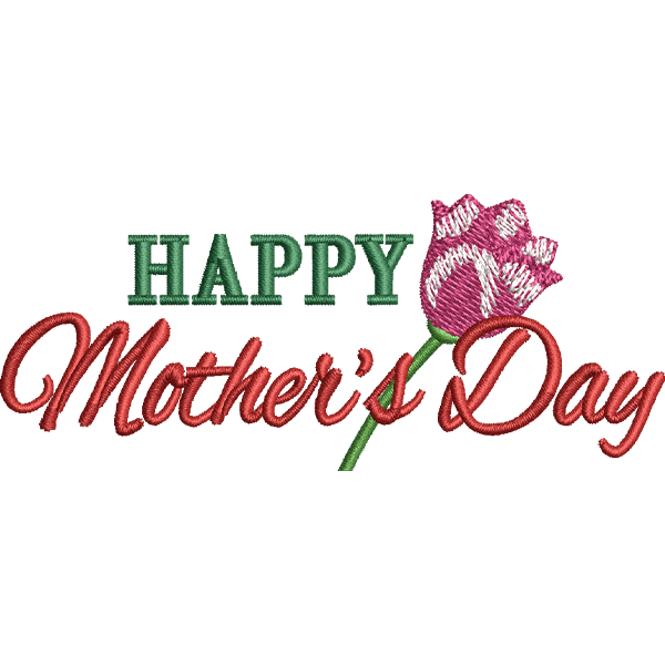 Mothers Day With Rose Design