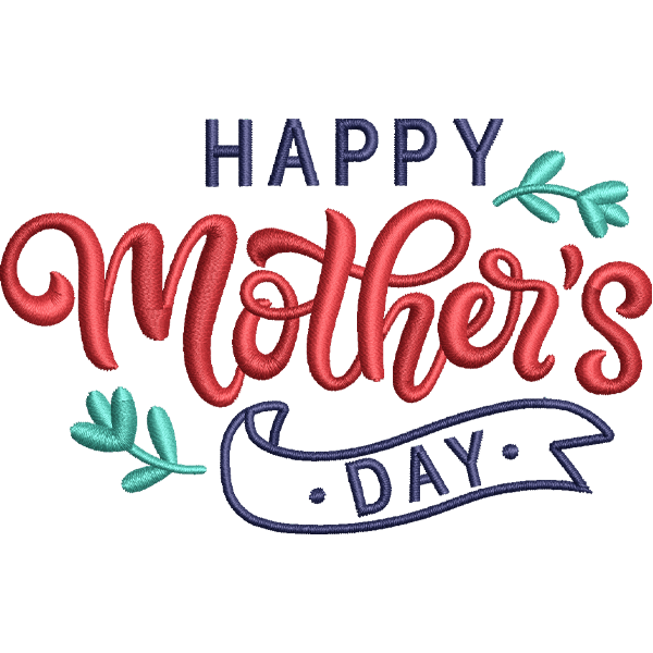 Mothers Day Letter Embroidery Design