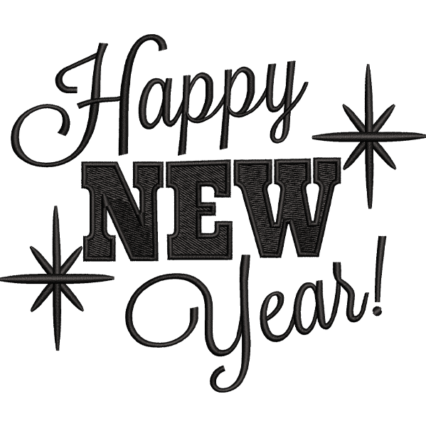 Happy New Year Text Design
