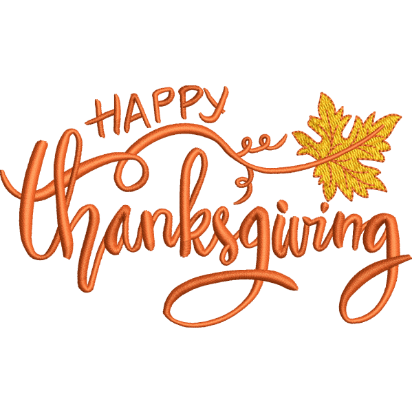 Happy Thanks Giving Leafy Design