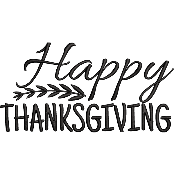 Thanks Giving Embroidery Design
