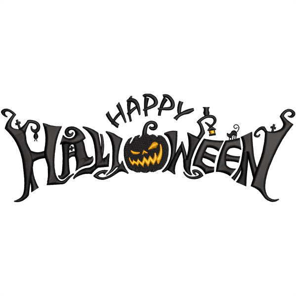 happy embroidery design