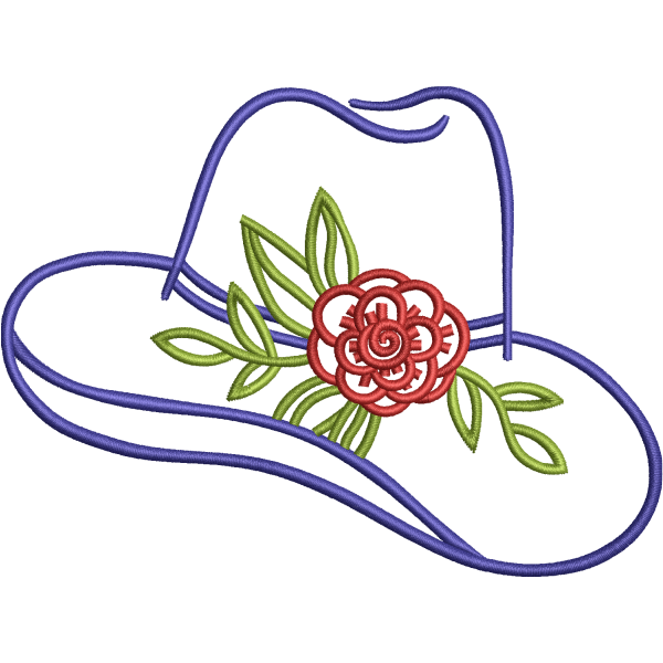 Floral Cowgirl Hat Design