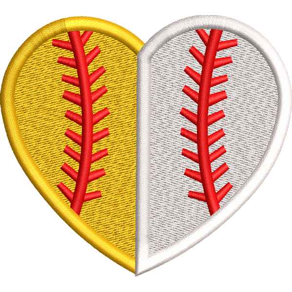 Yellow White Heart Design