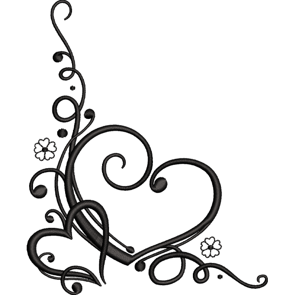 black heart design