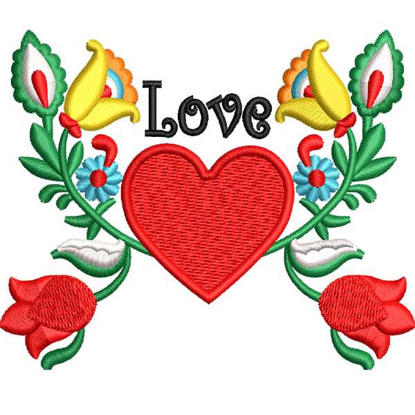 Beautiful Flowered Heart Design