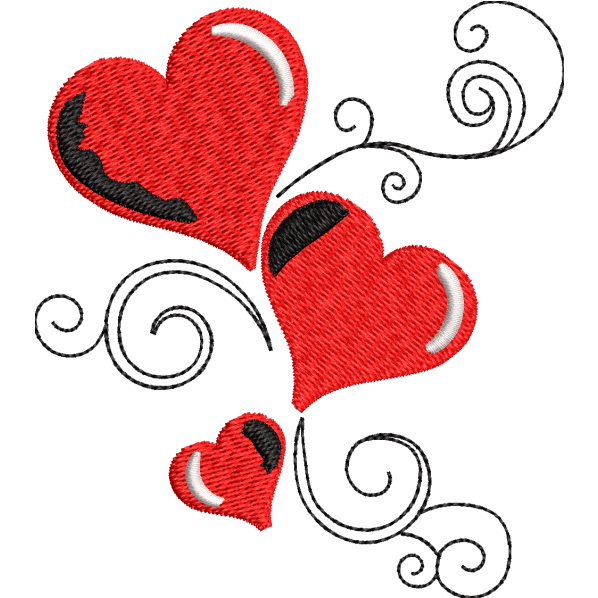 hearty embroidery design