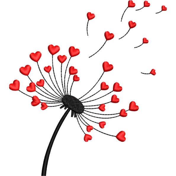 hearts embroidery design