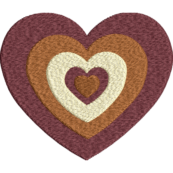 Brown Shaded Heart Design