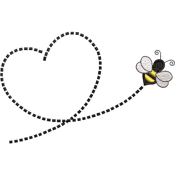 Heart With Bee Design
