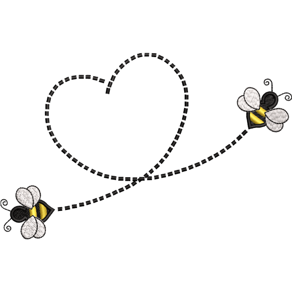 Bumble Bee Heart Design