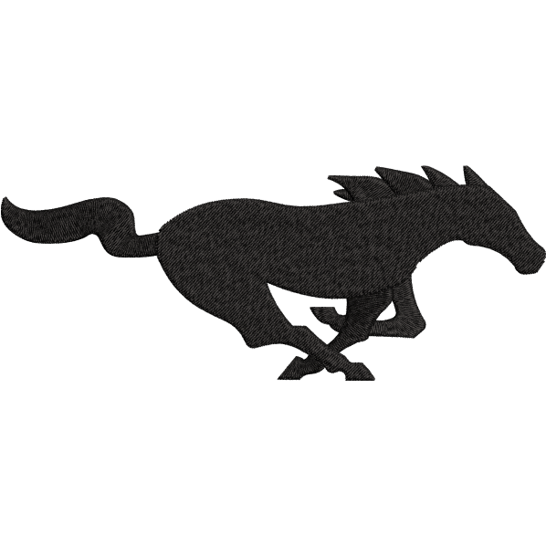 black horse embroidery design
