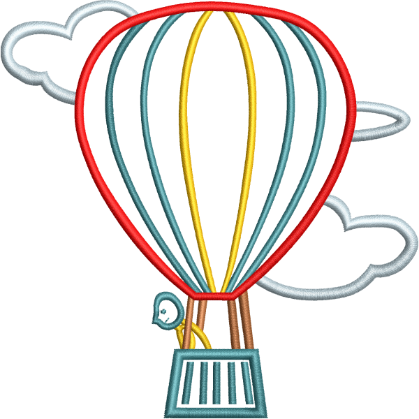 Hot Air Balloon Outline Design