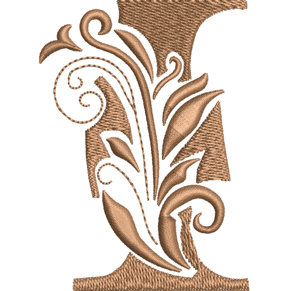 Flower Letter I Design