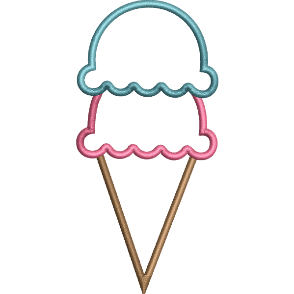 Outlined Double Ice cream Design