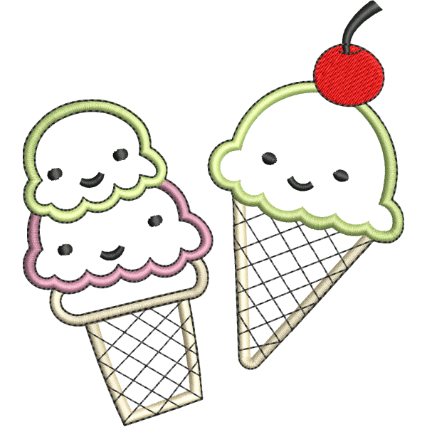 Cute Ice Cream Cone Design
