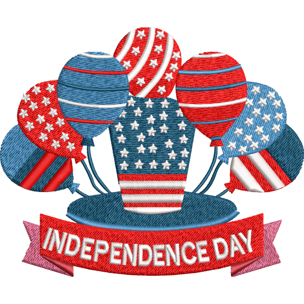 Independence Day Embroidery Design