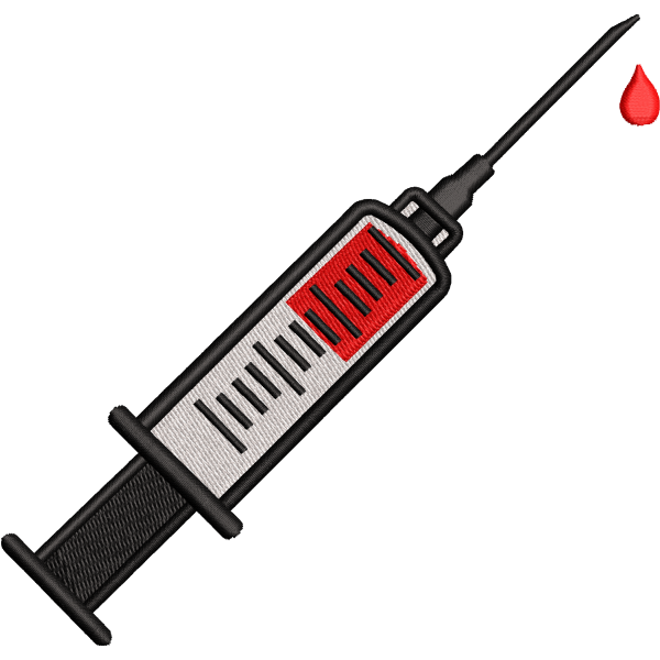 Syringe with Blood Drop Design