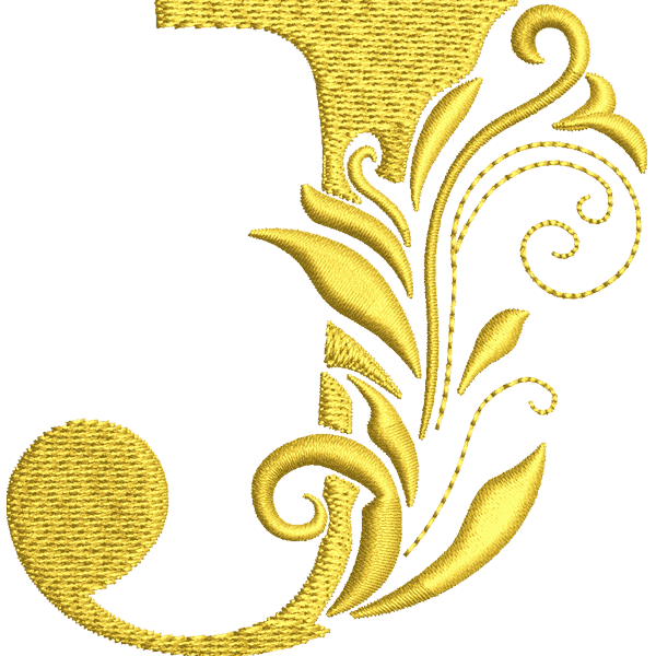 Flower Letter J Design