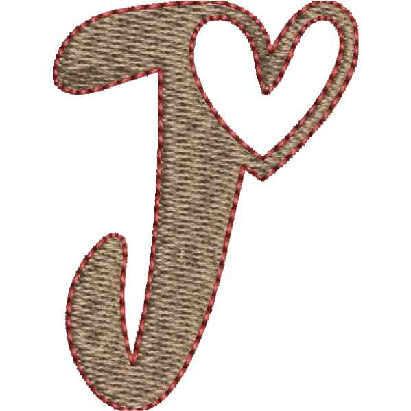 Heart Alphabet J